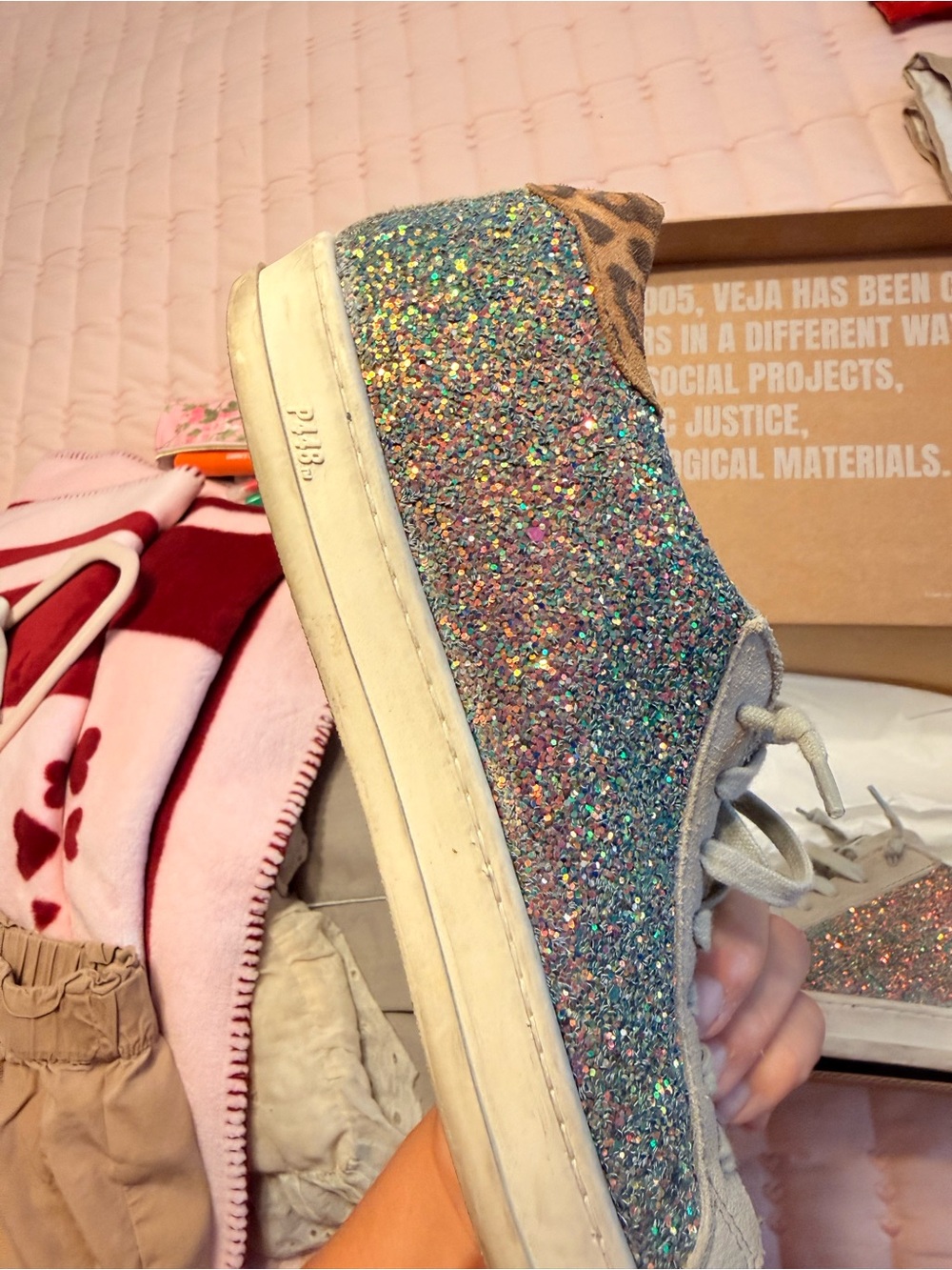 P448 Glitter Low-Top Sneakers in Multi-Color - Picture 10 of 11